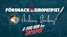 Europatipset med jackpot Stenberg intervju