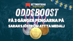 Oddsboost 100 m frisim Sarah Sjostrom Sommarspelen 2024