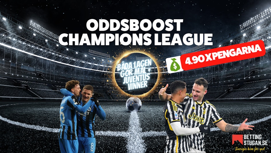 Oddsboost Champions League Bettingstugan Club Brugge Juventus