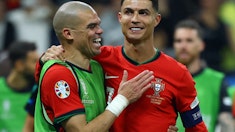 Pepe och Ronaldo jublar EM 2024