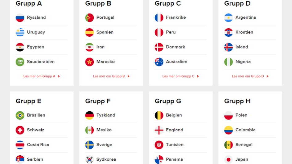 Grupper Fotbollsvm 2018