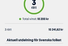 Andreas vinst på Bomben